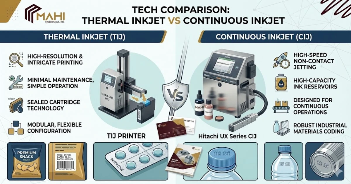 Thermal Inkjets vs Continuous Inkjet